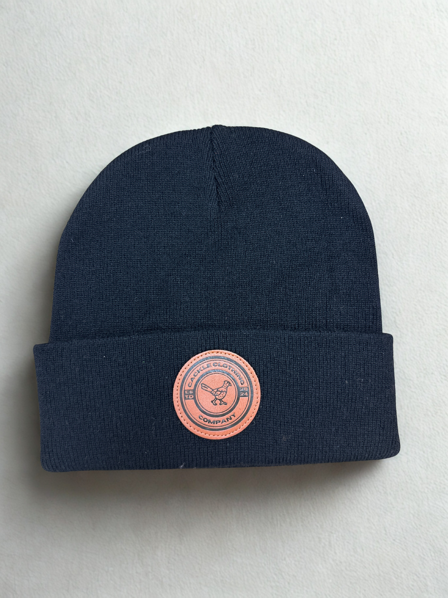 Cackle Leather Patch Winter Hat (Black)