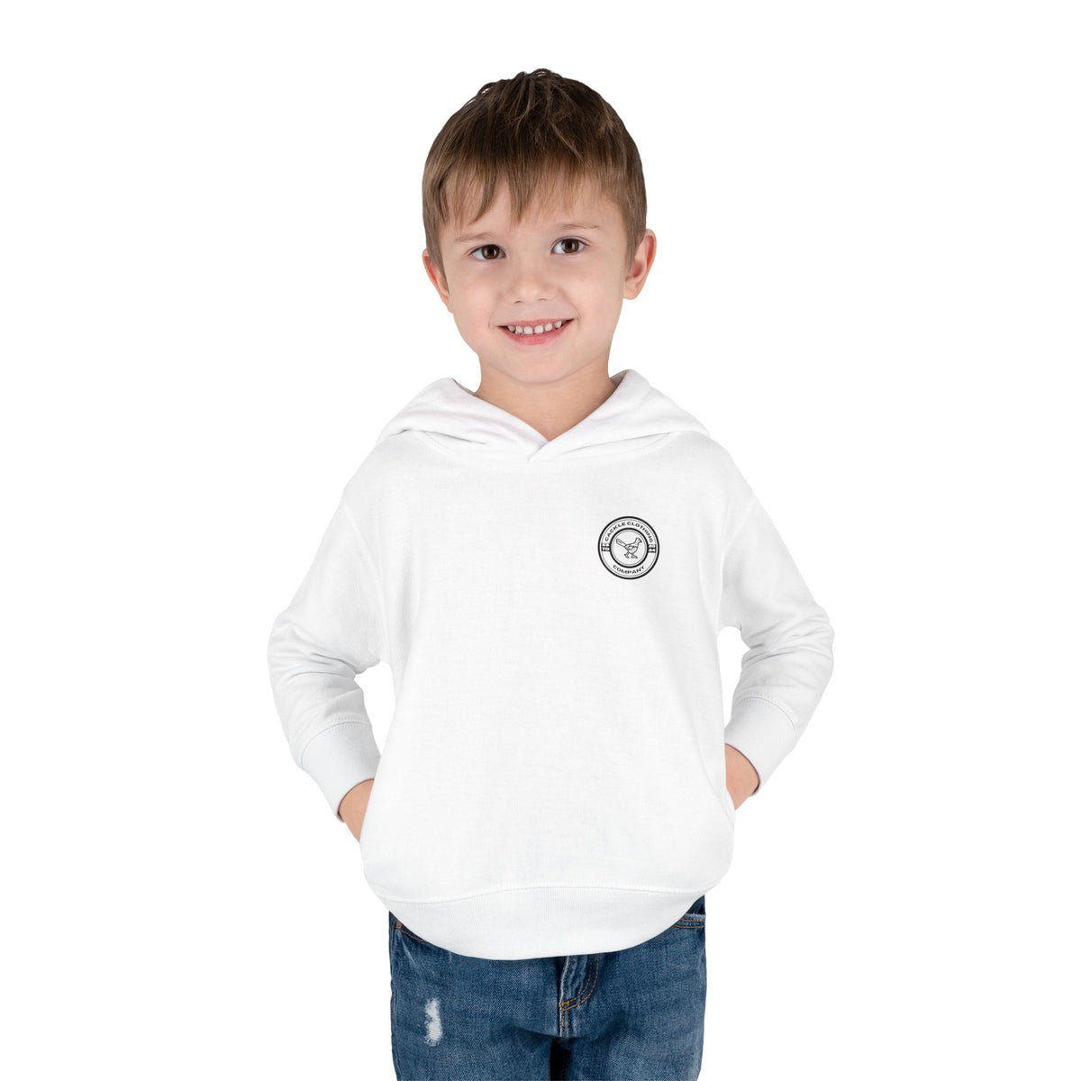 Toddler Hoodie — Pheasant on Tractor Graphic ("Cackle")