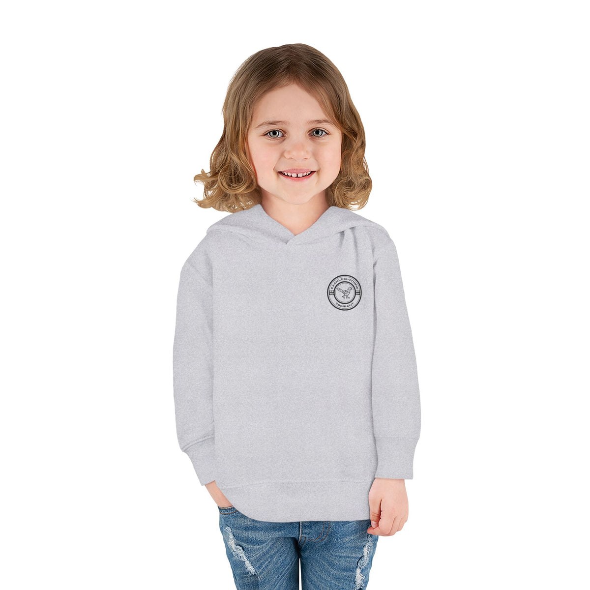 Toddler Hoodie — Pheasant on Tractor Graphic ("Cackle")