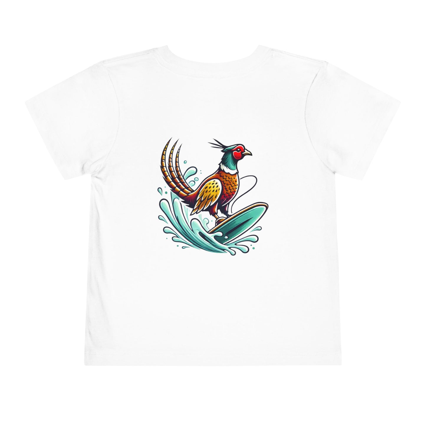 Toddler Tee — Surfing Pheasant Graphic Kids Shirt