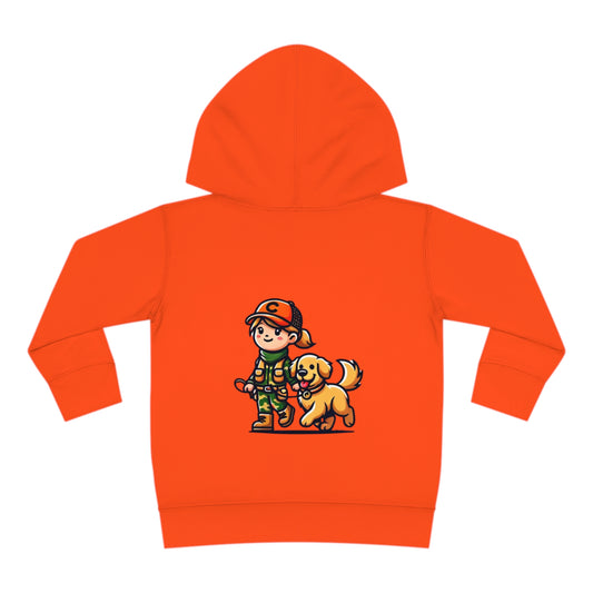 Toddler Girl and Her Dog Hoodie