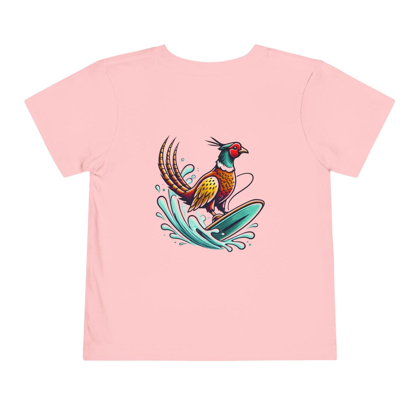 Toddler Tee — Surfing Pheasant Graphic Kids Shirt