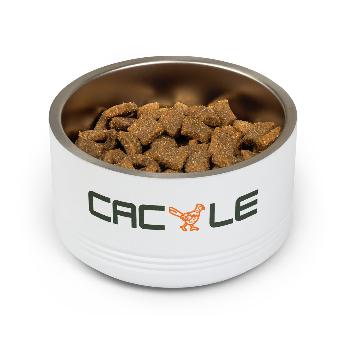Cackle Logo Stainless Steel Pet Bowl — 18 oz