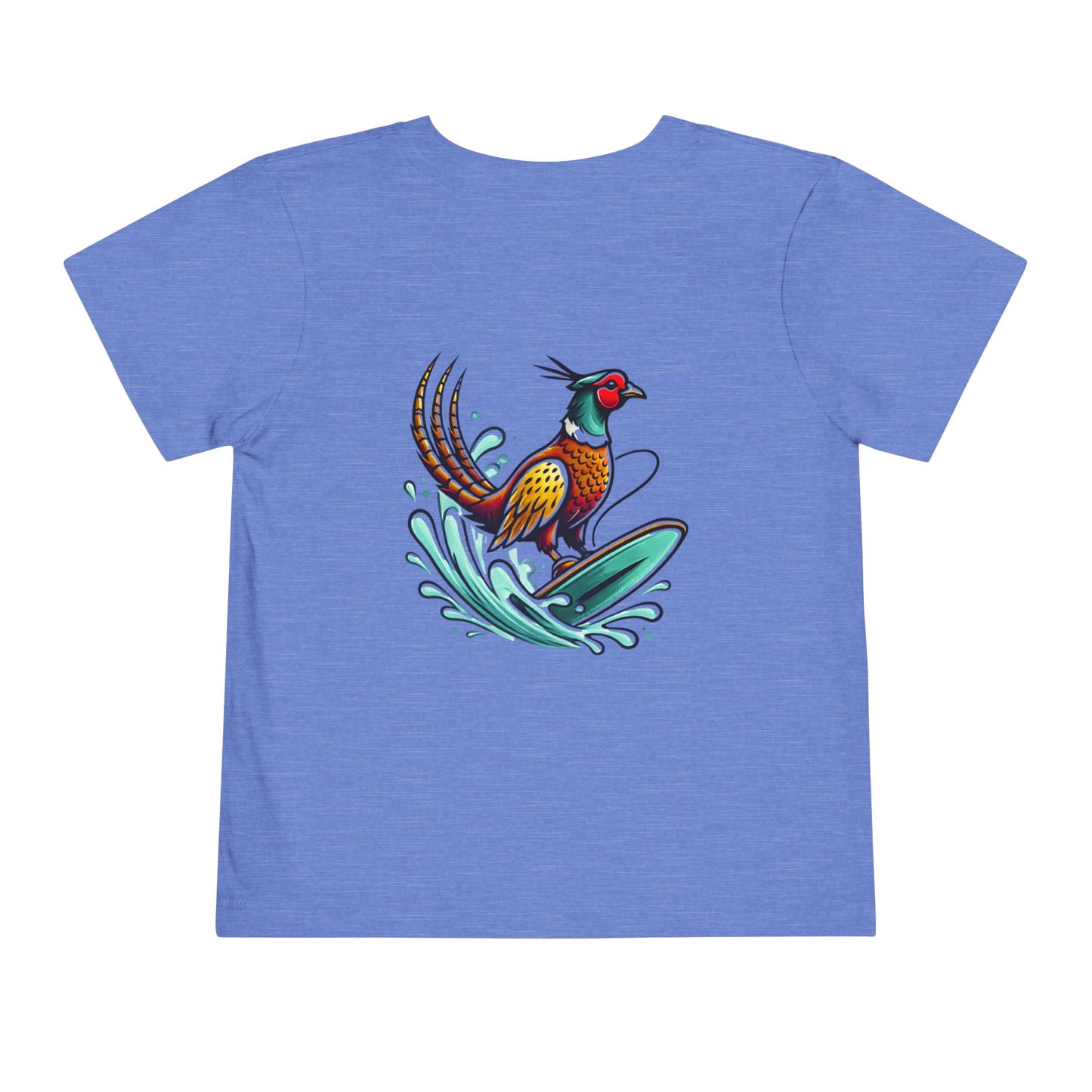 Toddler Tee — Surfing Pheasant Graphic Kids Shirt