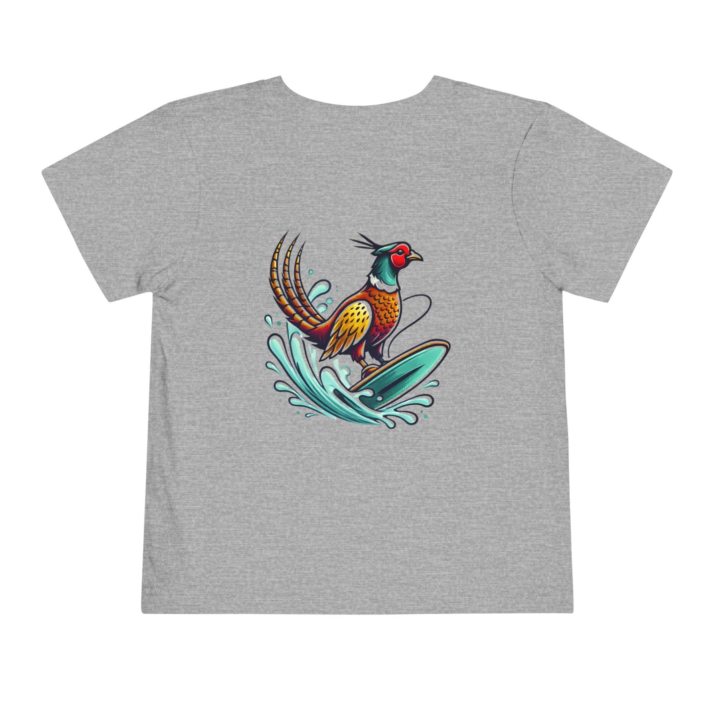 Toddler Tee — Surfing Pheasant Graphic Kids Shirt