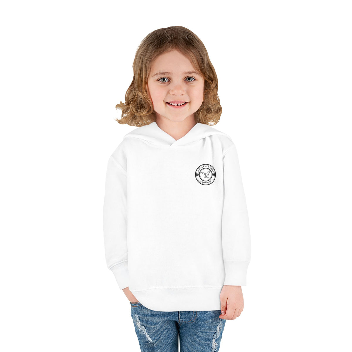 Toddler Hoodie — Pheasant on Tractor Graphic ("Cackle")