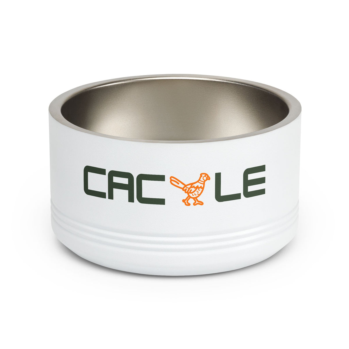 Cackle Logo Stainless Steel Pet Bowl — 18 oz