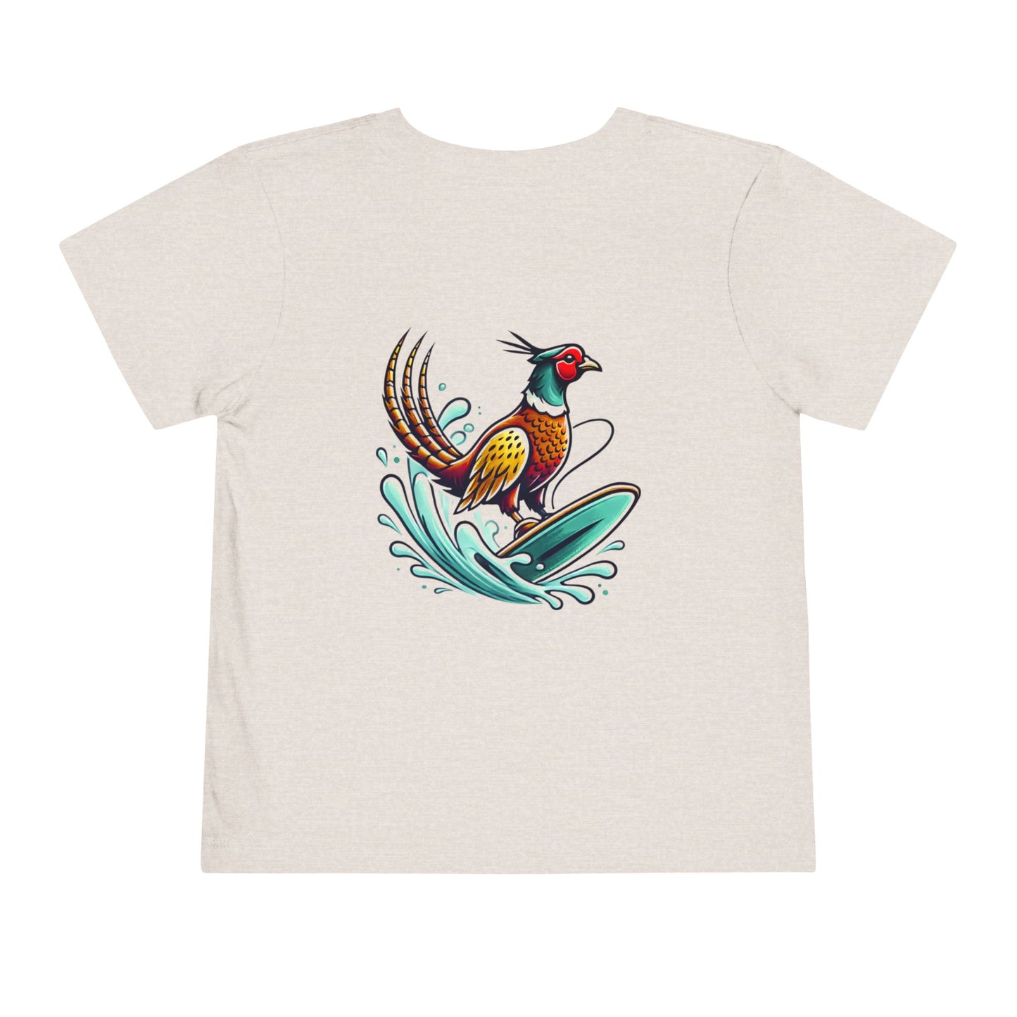 Toddler Tee — Surfing Pheasant Graphic Kids Shirt
