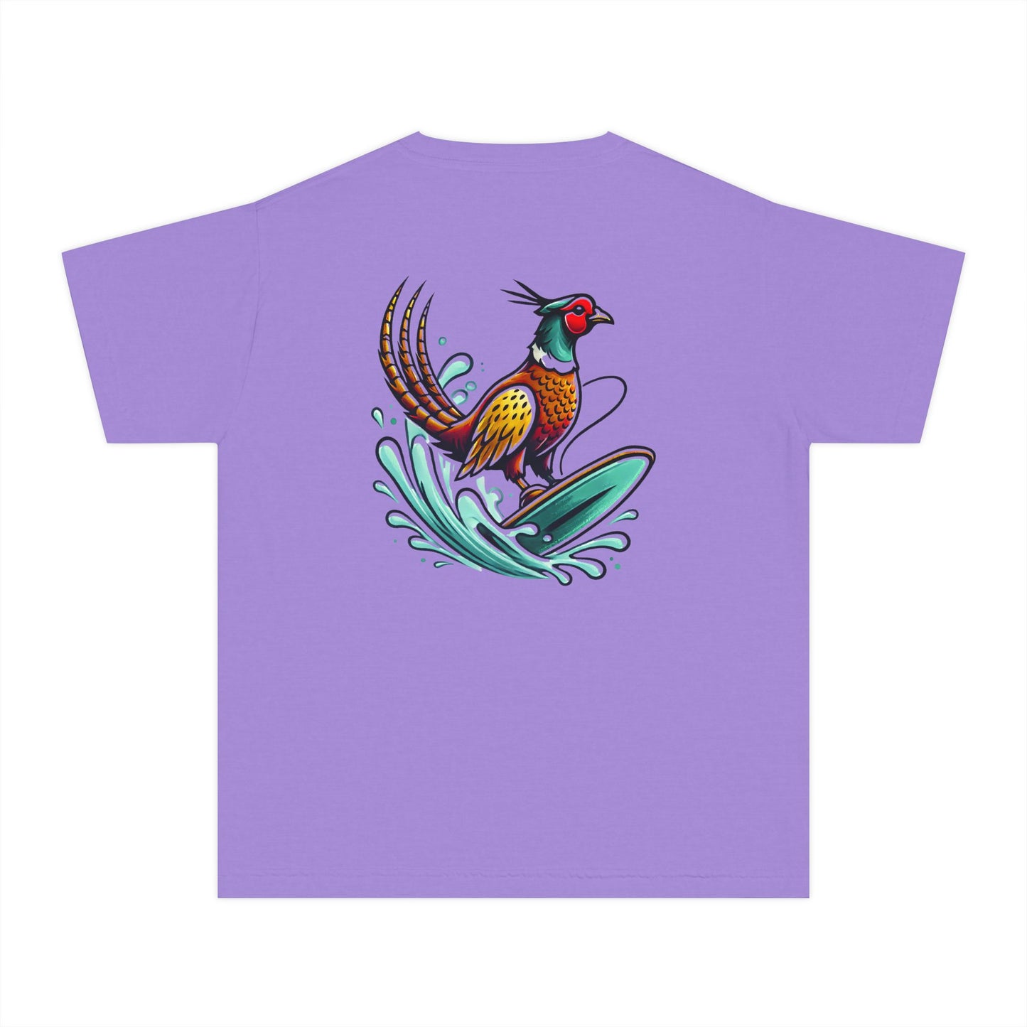 Youth Tee — Surfing Pheasant Graphic Tee (Mint)