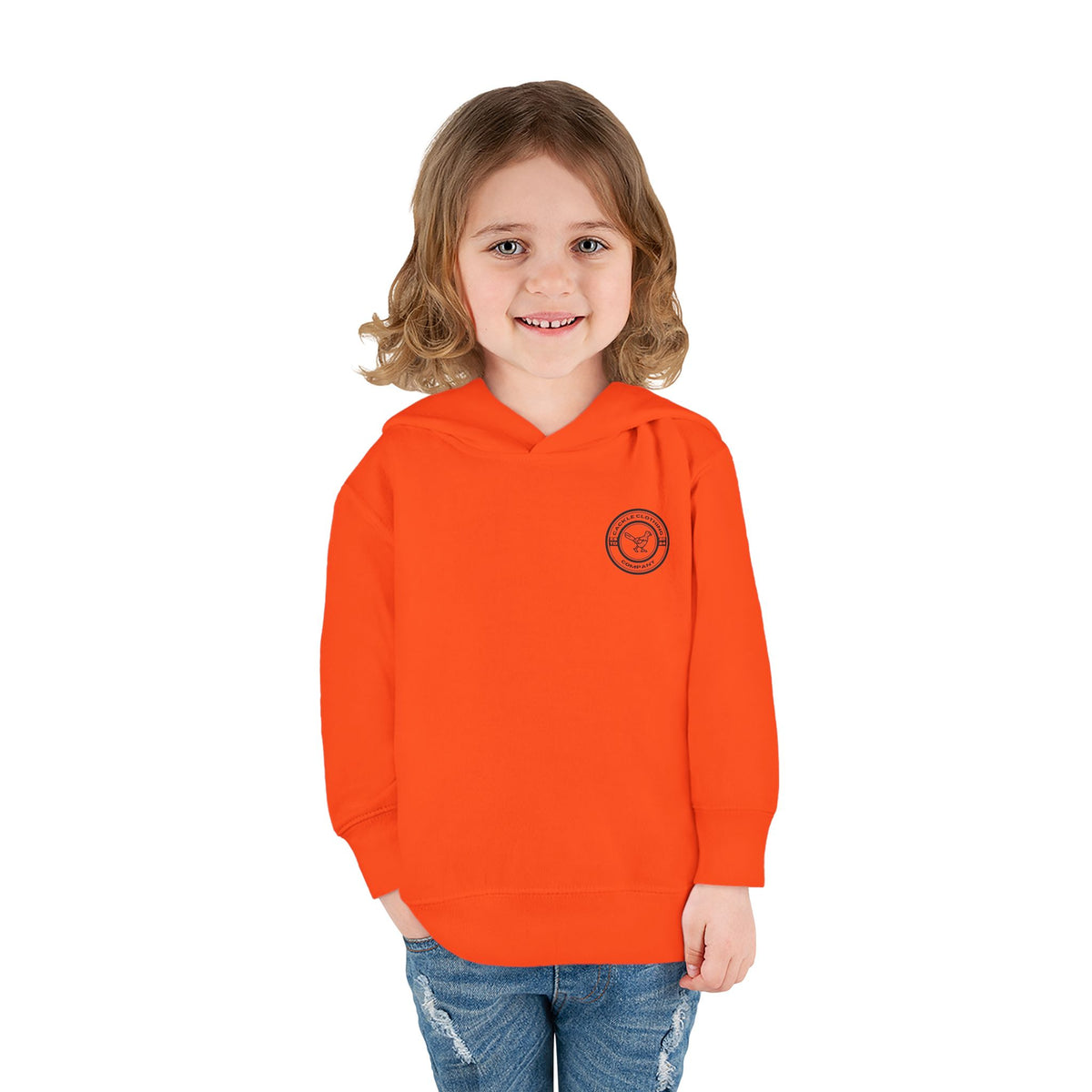Toddler Hoodie — Pheasant on Tractor Graphic ("Cackle")